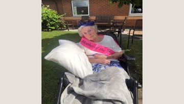 Cobridge mother of the bride care home Resident brings joy to home